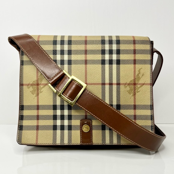 Burberry Handbags - Vintage Burberry Haymarket Check Square Crossbody Bag